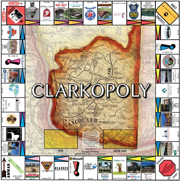 Clarkopoly Custom Monopoly Game Board
